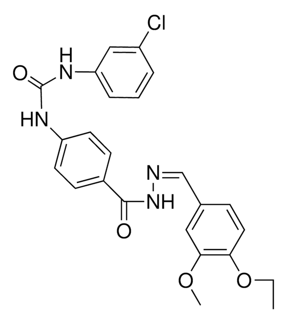 4-(3-(3-CHLOROPHENYL)UREIDO)BENZOIC (4-ETHOXY-3-METHOXYBENZYLIDENE)HYDRAZIDE AldrichCPR