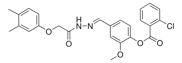 4-(2-((3,4-DIMETHYLPHENOXY)AC)CARBOHYDRAZONOYL)-2-METHOXYPHENYL 2-CHLOROBENZOATE AldrichCPR