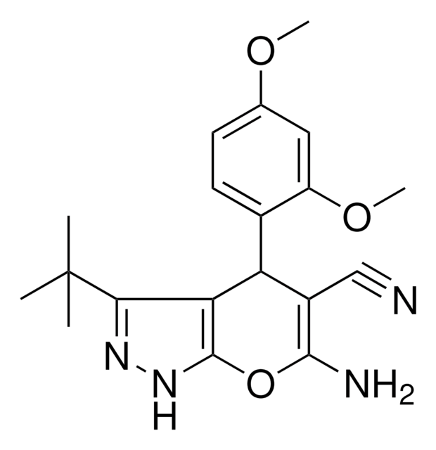6-AMINO-3-TERT-BUTYL-4-(2,4-DIMETHOXYPHENYL)-1,4-DIHYDROPYRANO[2,3-C]PYRAZOLE-5-CARBONITRILE AldrichCPR