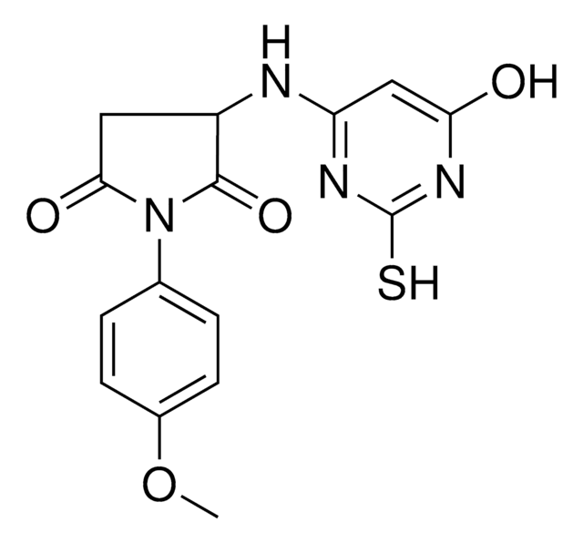 3-((6-HO-2-MERCAPTO-4-PYRIMIDINYL)AMINO)-1-(4-METHOXYPHENYL)2,5-PYRROLIDINEDIONE AldrichCPR