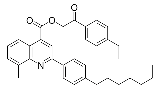 2-(4-ETHYLPHENYL)-2-OXOETHYL 2-(4-HEPTYLPHENYL)-8-METHYL-4-QUINOLINECARBOXYLATE AldrichCPR