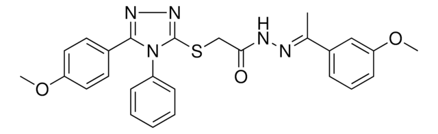N'-[(E)-1-(3-METHOXYPHENYL)ETHYLIDENE]-2-{[5-(4-METHOXYPHENYL)-4-PHENYL-4H-1,2,4-TRIAZOL-3-YL]SULFANYL}ACETOHYDRAZIDE AldrichCPR