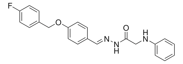 2-PHENYLAMINO-ACETIC ACID (4-(4-FLUORO-BENZYLOXY)-BENZYLIDENE)-HYDRAZIDE AldrichCPR