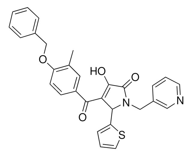 4-[4-(BENZYLOXY)-3-METHYLBENZOYL]-3-HYDROXY-1-(3-PYRIDINYLMETHYL)-5-(2-THIENYL)-1,5-DIHYDRO-2H-PYRROL-2-ONE AldrichCPR