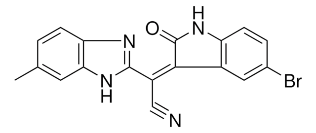 (5-BROMO-2-OXO-1,2-2H-INDOL-3-YLIDENE)-(6-ME-1H-BENZOIMIDAZOL-2-YL)-ACETONITRILE AldrichCPR