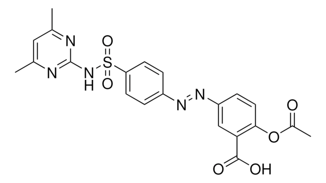 2-(ACETYLOXY)-5-[(E)-(4-{[(4,6-DIMETHYL-2-PYRIMIDINYL)AMINO]SULFONYL}PHENYL)DIAZENYL]BENZOIC ACID AldrichCPR