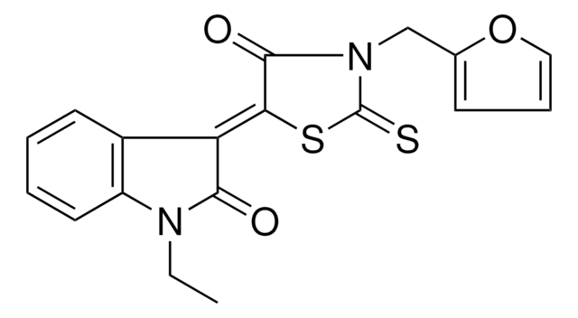(3Z)-1-ETHYL-3-[3-(2-FURYLMETHYL)-4-OXO-2-THIOXO-1,3-THIAZOLIDIN-5-YLIDENE]-1,3-DIHYDRO-2H-INDOL-2-ONE AldrichCPR