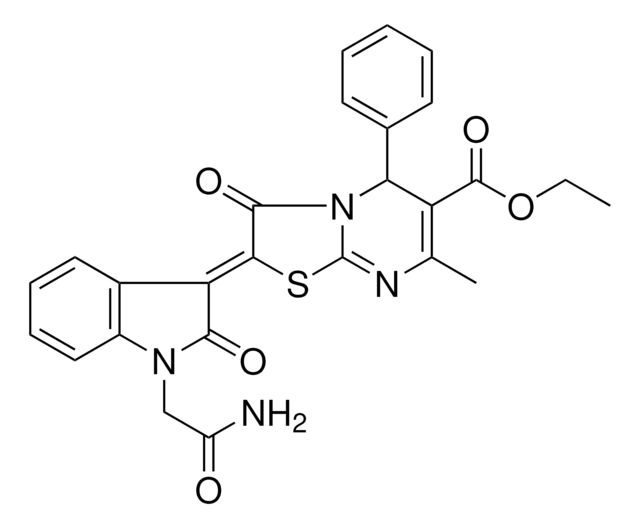 ETHYL (2Z)-2-[1-(2-AMINO-2-OXOETHYL)-2-OXO-1,2-DIHYDRO-3H-INDOL-3-YLIDENE]-7-METHYL-3-OXO-5-PHENYL-2,3-DIHYDRO-5H-[1,3]THIAZOLO[3,2-A]PYRIMIDINE-6-CARBOXYLATE AldrichCPR