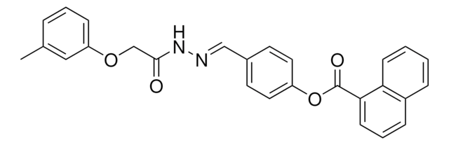 4-(2-((3-METHYLPHENOXY)ACETYL)CARBOHYDRAZONOYL)PHENYL 1-NAPHTHOATE AldrichCPR