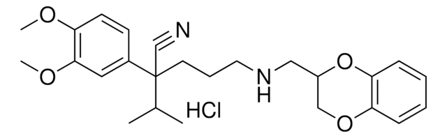 5-[(2,3-DIHYDRO-1,4-BENZODIOXIN-2-YLMETHYL)AMINO]-2-(3,4-DIMETHOXYPHENYL)-2-ISOPROPYLPENTANENITRILE HYDROCHLORIDE AldrichCPR