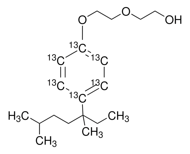 4-(3,6-Dimethyl-3-heptyl)phenol-diethoxylate-ring-13C6 溶液 10&#160;&#956;g/mL in acetone, analytical standard
