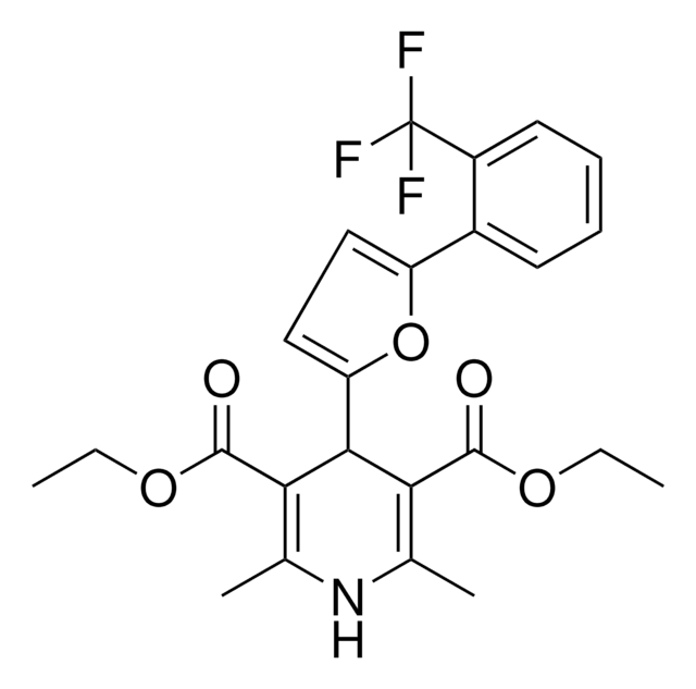 DIETHYL 2,6-DIMETHYL-4-{5-[2-(TRIFLUOROMETHYL)PHENYL]-2-FURYL}-1,4-DIHYDRO-3,5-PYRIDINEDICARBOXYLATE AldrichCPR
