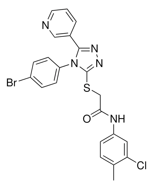 2-{[4-(4-BROMOPHENYL)-5-(3-PYRIDINYL)-4H-1,2,4-TRIAZOL-3-YL]SULFANYL}-N-(3-CHLORO-4-METHYLPHENYL)ACETAMIDE AldrichCPR
