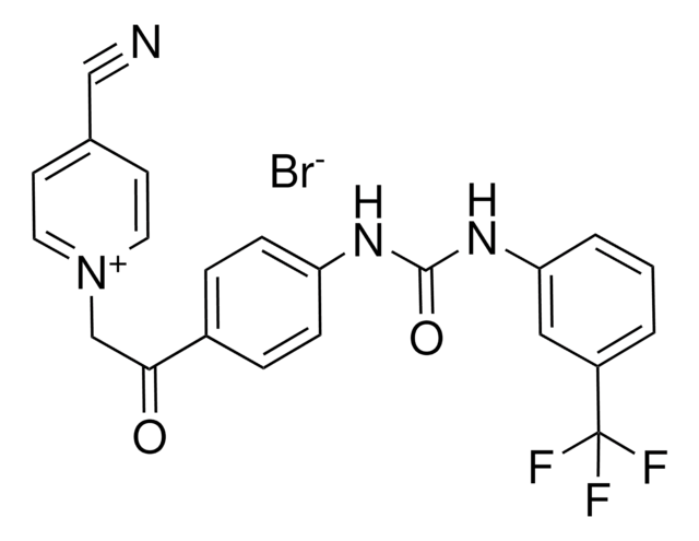 N-(4-((4-CYANO-1-PYRIDINIUMYL)ACETYL)PHENYL)-N'-(3-(TRIFLUOROMETHYL)PHENYL)UREA BROMIDE AldrichCPR