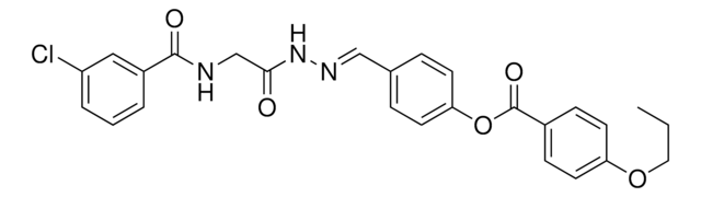 4-(2-(((3-CHLOROBENZOYL)AMINO)ACETYL)CARBOHYDRAZONOYL)PHENYL 4-PROPOXYBENZOATE AldrichCPR