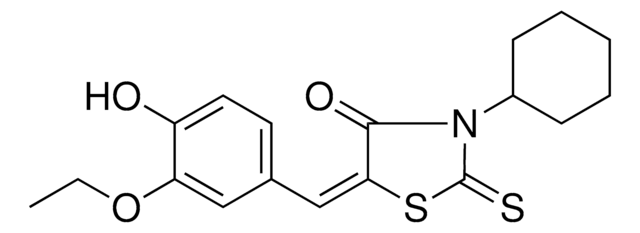 3-CYCLOHEXYL-5-(3-ETHOXY-4-HYDROXY-BENZYLIDENE)-2-THIOXO-THIAZOLIDIN-4-ONE AldrichCPR