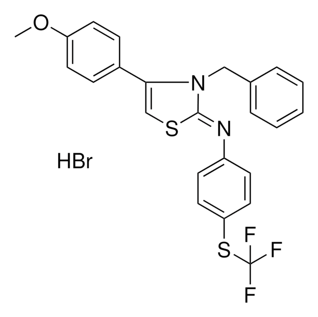 N-((2Z)-3-BENZYL-4-(4-METHOXYPHENYL)-1,3-THIAZOL-2(3H)-YLIDENE)-4-[(TRIFLUOROMETHYL)SULFANYL]ANILINE HYDROBROMIDE AldrichCPR