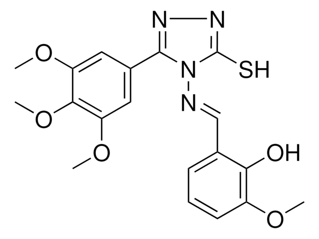 2-METHOXY-6-((E)-{[3-SULFANYL-5-(3,4,5-TRIMETHOXYPHENYL)-4H-1,2,4-TRIAZOL-4-YL]IMINO}METHYL)PHENOL AldrichCPR