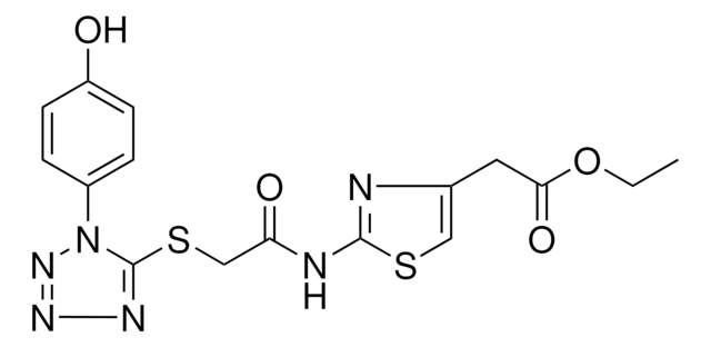 ETHYL {2-[({[1-(4-HYDROXYPHENYL)-1H-TETRAAZOL-5-YL]SULFANYL}ACETYL)AMINO]-1,3-THIAZOL-4-YL}ACETATE AldrichCPR