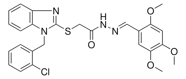 2-{[1-(2-CHLOROBENZYL)-1H-BENZIMIDAZOL-2-YL]SULFANYL}-N'-[(E)-(2,4,5-TRIMETHOXYPHENYL)METHYLIDENE]ACETOHYDRAZIDE AldrichCPR