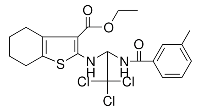 ETHYL 2-({2,2,2-TRICHLORO-1-[(3-METHYLBENZOYL)AMINO]ETHYL}AMINO)-4,5,6,7-TETRAHYDRO-1-BENZOTHIOPHENE-3-CARBOXYLATE AldrichCPR