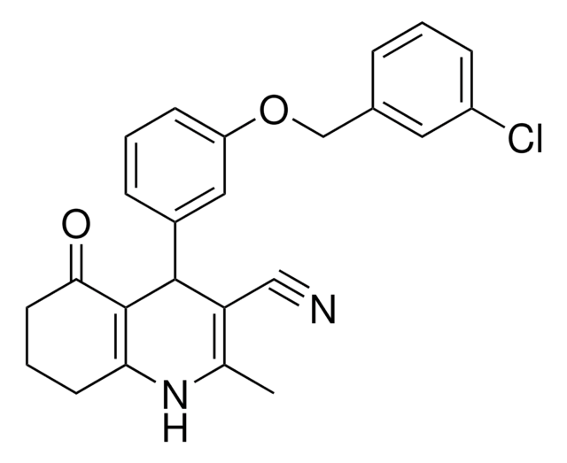 4-{3-[(3-CHLOROBENZYL)OXY]PHENYL}-2-METHYL-5-OXO-1,4,5,6,7,8-HEXAHYDRO-3-QUINOLINECARBONITRILE AldrichCPR