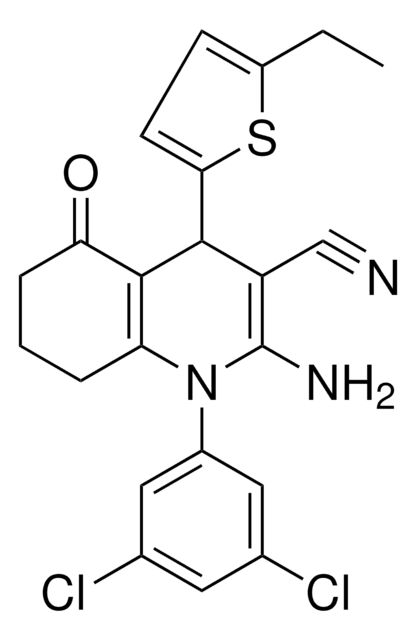 2-AMINO-1-(3,5-DICHLOROPHENYL)-4-(5-ETHYL-2-THIENYL)-5-OXO-1,4,5,6,7,8-HEXAHYDRO-3-QUINOLINECARBONITRILE AldrichCPR