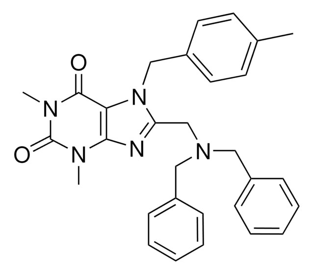 8-[(DIBENZYLAMINO)METHYL]-1,3-DIMETHYL-7-(4-METHYLBENZYL)-3,7-DIHYDRO-1H-PURINE-2,6-DIONE AldrichCPR