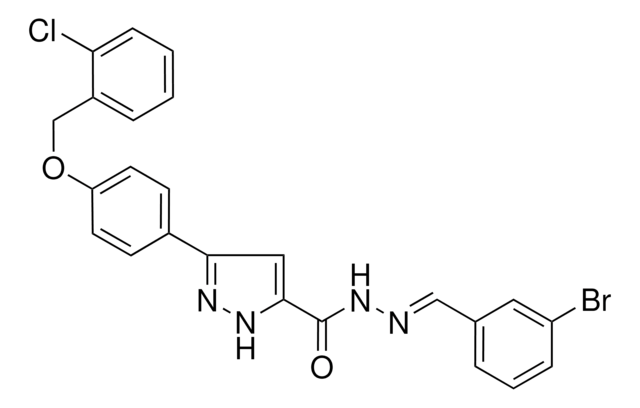 N'-(3-BR-BENZYLIDENE)-3-(4-((2-CHLOROBENZYL)OXY)PH)-1H-PYRAZOLE-5-CARBOHYDRAZIDE AldrichCPR