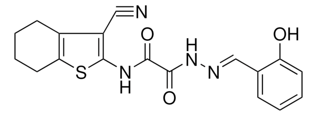 N-(3-CYANO-4,5,6,7-TETRAHYDRO-1-BENZOTHIEN-2-YL)-2-[(2E)-2-(2-HYDROXYBENZYLIDENE)HYDRAZINO]-2-OXOACETAMIDE AldrichCPR