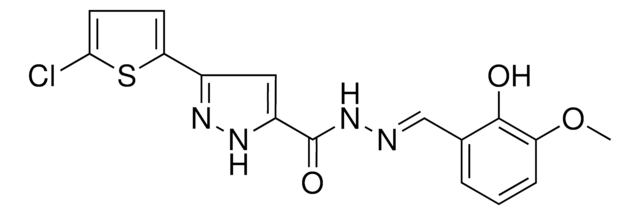 3-(5-CL-2-THIENYL)-N'-(2-HO-3-METHOXYBENZYLIDENE)-1H-PYRAZOLE-5-CARBOHYDRAZIDE AldrichCPR