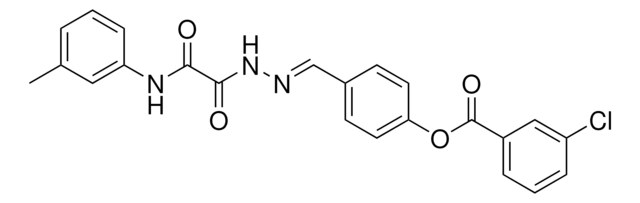 4-(2-(OXO(3-TOLUIDINO)ACETYL)CARBOHYDRAZONOYL)PHENYL 3-CHLOROBENZOATE AldrichCPR