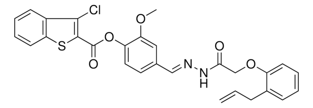 4-((E)-{[(2-ALLYLPHENOXY)ACETYL]HYDRAZONO}METHYL)-2-METHOXYPHENYL 3-CHLORO-1-BENZOTHIOPHENE-2-CARBOXYLATE AldrichCPR