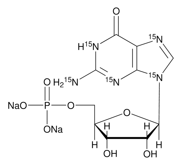 Guanosine-15N5 5&#8242;-monophosphate disodium salt solution 100&#160;mM (in 5mM Tris HCl / H2O), &#8805;98 atom % 15N, &#8805;95% (CP)