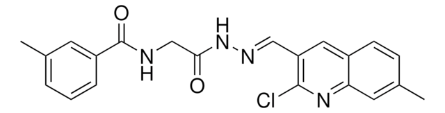 N-(2-(2-((2-CL-7-ME-3-QUINOLINYL)METHYLENE)HYDRAZINO)-2-OXOETHYL)-3-ME-BENZAMIDE AldrichCPR