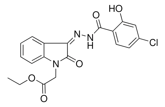 ET (3-((4-CL-2-HYDROXYBENZOYL)HYDRAZONO)-2-OXO-2,3-DIHYDRO-1H-INDOL-1-YL)ACETATE AldrichCPR