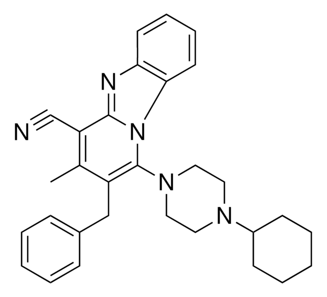 2-BENZYL-1-(4-CYCLOHEXYL-1-PIPERAZINYL)-3-METHYLPYRIDO[1,2-A]BENZIMIDAZOLE-4-CARBONITRILE AldrichCPR
