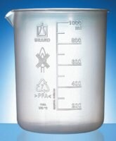 BRAND&#174; Griffin beaker with spout low form, PFA, volume 50&#160;mL