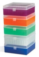 Bel-Art&#174; Freezer Storage Box no. of holes, 100, natural polypropylene, pack of 5
