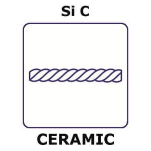 Silicon carbide fiber, tex number 209, length 10 m, filament diameter 0.015mm