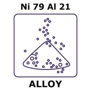 Nickel-aluminum alloy, Ni79Al21 powder, 150micron max. particle size, alloy pre-cursor, 500g