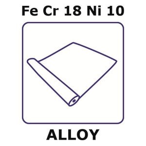 Stainless Steel - AISI 304 alloy, FeCr18Ni10 foil, 0.5m coil, 0.01mm thickness, as rolled