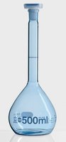 BRAND&#174; BLAUBRAND&#174; volumetric flask PUR-coated joint: ST/NS 14/23, capacity 100 mL