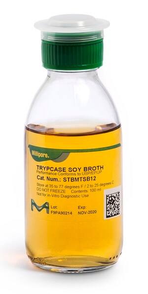 大豆酪蛋白消化肉汤（TSB） pkg of 100&#160;mL, Bottle with screw cap and septum, For the detection of aerobic bacteria and fungi, suitable for sterility testing, for use with Steritest&#174;