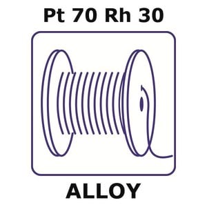 Platinum-rhodium alloy, Pt70Rh30 0.5m wire, 0.5mm diameter, annealed