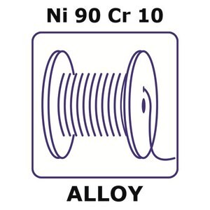 T1 - thermocouple alloy, Ni90Cr10 20m wire, 0.05mm diameter, annealed