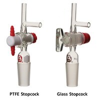 Aldrich&#174; septum-inlet adapter with stopcock and side-arm Plain, joint: ST/NS 19/22, glass stopcock