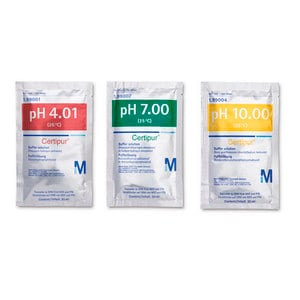 Buffer solutions traceable to NIST, traceable to PTB, pH 4.01 (25&#160;°C, phthalate), pH 7.00 (25&#160;°C, phosphate), pH 10.00(borate), Certipur&#174;
