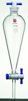 Synthware&#8482; Squibb-style separatory funnel with PTFE stopcock and PTFE stopper 30 mL, Joints: (13)