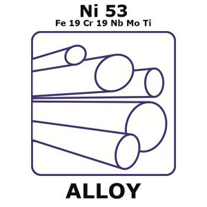 Inconel&#174; alloy 718 - heat resisting alloy, Ni53Fe19Cr19NbMoTi rod, 100mm x 6.35mm diameter, annealed